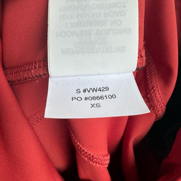 Vuori Stride Leggings Poppy Orange VW429 Side Pockets Leggings Size XS Inseam 25 - Picture 6 of 7